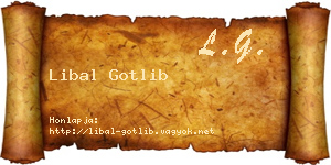 Libal Gotlib névjegykártya